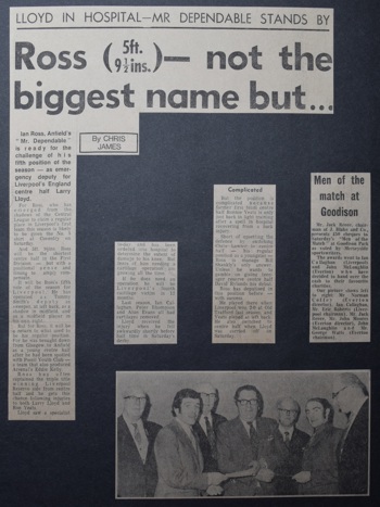 Ross not the biggest name but... - 13 November 1971